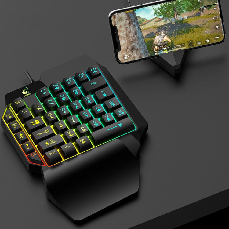 ZIYOU LANG K15 Robotic Sense One-Handed Gaming Keyboard(ZIYOU LANG K15 Single-hand Keyboard Eating Chicken Version) - Mini Keyboard by ZIYOU LANG | Online Shopping UK | buy2fix