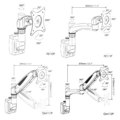 Gibbon Mounts  Lifting and Rotating Computer Monitor Bracket Slide Rail Bracket,Model:  FE110P - Computer & Networking by Gibbon Mounts | Online Shopping UK | buy2fix