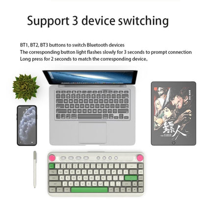 Ajazz B21 68 Keys Bluetooth Wired Mechanical Keyboard, Cable Length:1.6m(Tea Shaft) - Wired Keyboard by Ajazz | Online Shopping UK | buy2fix