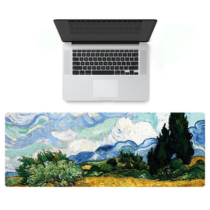 300x800x1.5mm Unlocked Am002 Large Oil Painting Desk Rubber Mouse Pad(Apricot Flower) - Mouse Pads by buy2fix | Online Shopping UK | buy2fix