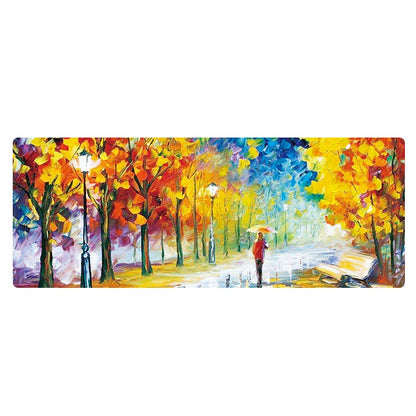 300x800x5mm Locked Am002 Large Oil Painting Desk Rubber Mouse Pad(Autumn Leaves) - Mouse Pads by buy2fix | Online Shopping UK | buy2fix