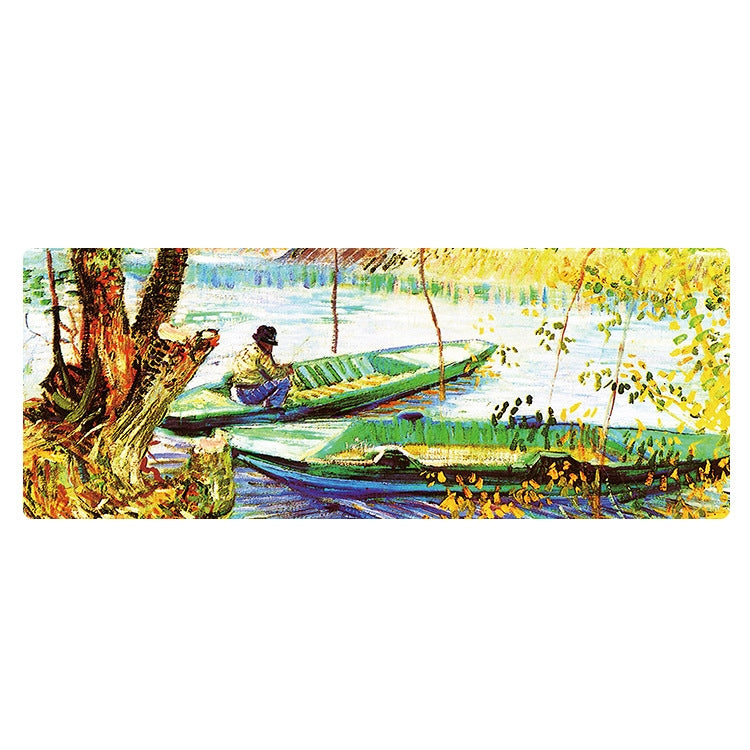 300x800x5mm Locked Am002 Large Oil Painting Desk Rubber Mouse Pad(Fisherman) - Mouse Pads by buy2fix | Online Shopping UK | buy2fix