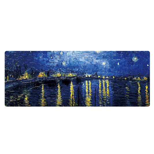 400x900x1.5mm Unlocked Am002 Large Oil Painting Desk Rubber Mouse Pad(Starry Night) - Mouse Pads by buy2fix | Online Shopping UK | buy2fix