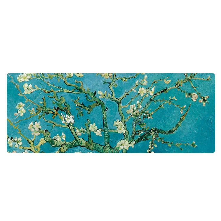 400x900x2mm Locked Am002 Large Oil Painting Desk Rubber Mouse Pad(Apricot Flower) - Mouse Pads by buy2fix | Online Shopping UK | buy2fix