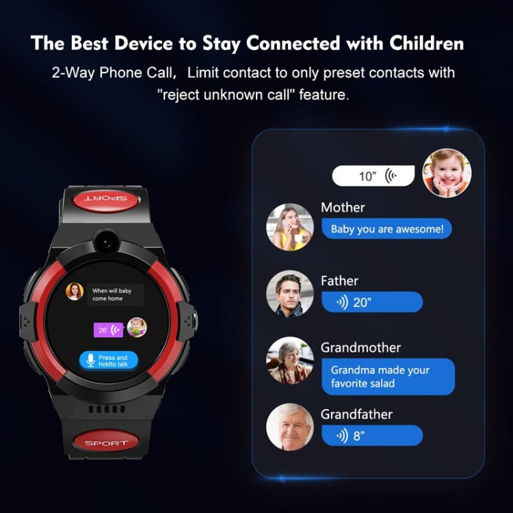 LT32 European Edition 4G Waterproof Touch Video Photograph GPS Children Phone Smart Watch(Red) - Smart Wear by buy2fix | Online Shopping UK | buy2fix