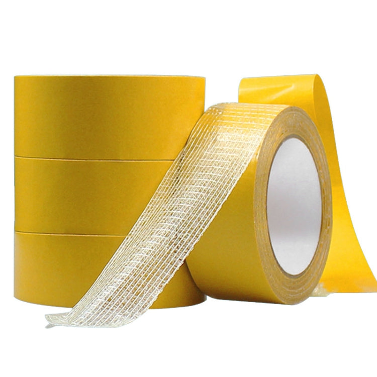 30mmx50 m Double-sided Fiberglass Grid Sticky Adhesive Fiber Transparent Mesh Tape - Tapes by buy2fix | Online Shopping UK | buy2fix