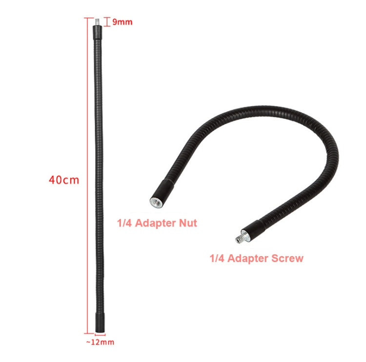 40cm Live Broadcast Bracket Extension Hose Tripod Accessories,Style: Hose+PTZ+Rotatable Phone Clip - Consumer Electronics by buy2fix | Online Shopping UK | buy2fix