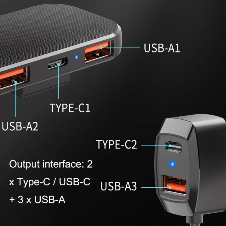 SC02 5 In 1 Mobile Phone Fast Recharge Car Charger - In Car by buy2fix | Online Shopping UK | buy2fix