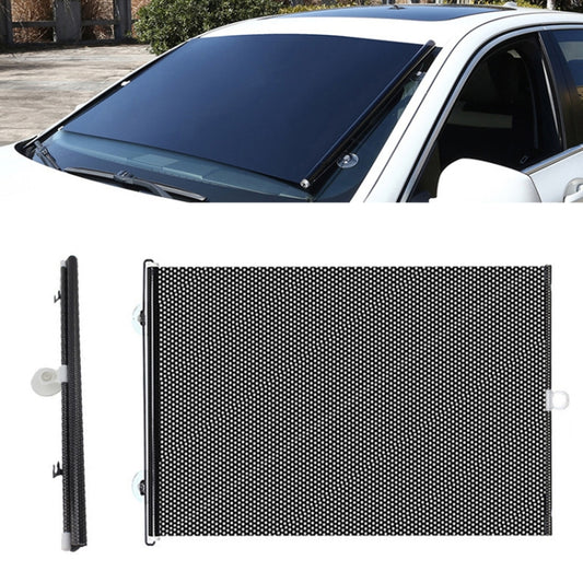 2 PCS Suction Cup Car Shade Curtain Window Telescopic Roller Blind, Size: 40x125cm Black Mesh - In Car by buy2fix | Online Shopping UK | buy2fix