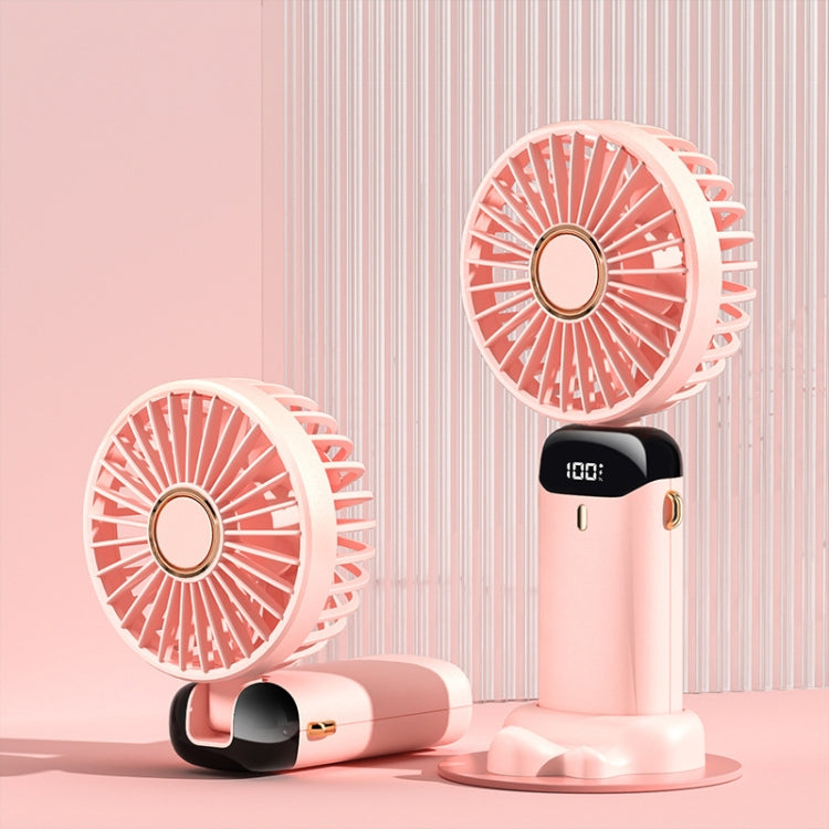 USB Handheld Digital Display Folding Aromatherapy Fan, Battery Capacity: 4000mAh(N15 Pink) - Consumer Electronics by buy2fix | Online Shopping UK | buy2fix