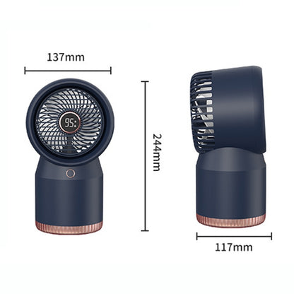 Spray Humidified LED Digital Display Office Home Fan, Style: 3600mAh Rechargeable(Blue) - Consumer Electronics by buy2fix | Online Shopping UK | buy2fix