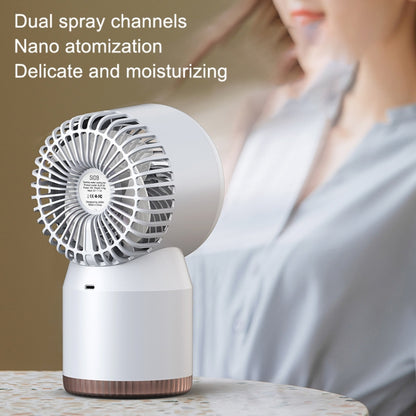 Spray Humidified LED Digital Display Office Home Fan, Style: 3600mAh Rechargeable(Blue) - Consumer Electronics by buy2fix | Online Shopping UK | buy2fix