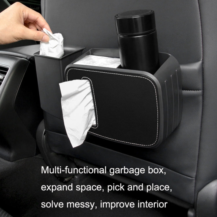 Car Drain Tissue Box Umbrella Storage Pocket Bag Storage Box Car Trash Can(Flip Fur Gray) - In Car by buy2fix | Online Shopping UK | buy2fix