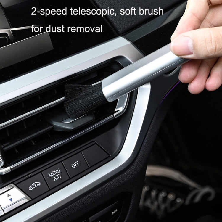 10 PCS Car Air Conditioner Air Outlet Telescopic Cleaning Brush, Color: Black - In Car by buy2fix | Online Shopping UK | buy2fix