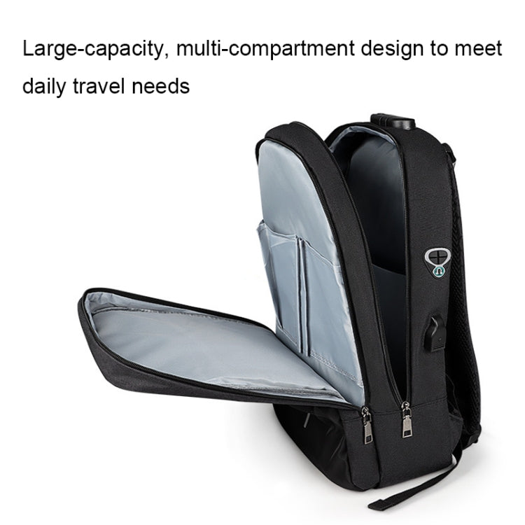 SJ16 Laptop Anti-Theft Backpack, Size: 13 inch-15.6 inch(Mysterious Black) - Backpack by buy2fix | Online Shopping UK | buy2fix