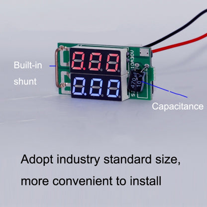 Dual-Display Voltage Current Meter Digital DC Voltage Meter, Specification: 50A (Red Blue) - Consumer Electronics by buy2fix | Online Shopping UK | buy2fix