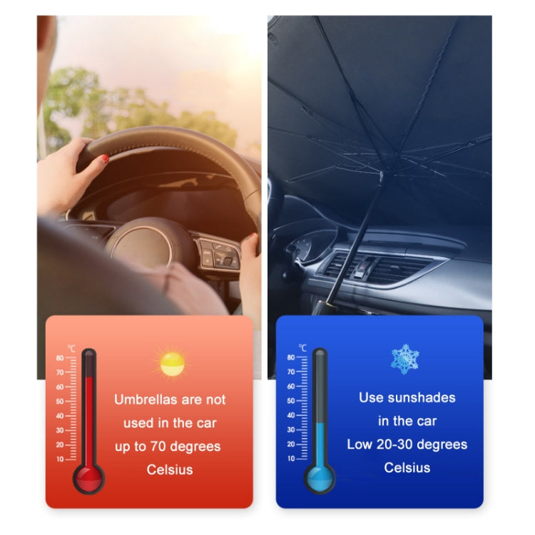 Car Windshield Telescopic Folding Thermal Insulation Parasol, Size: Large+2 PCS Side Sun Block - In Car by buy2fix | Online Shopping UK | buy2fix