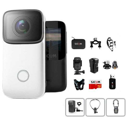 C200 4K Face Recognition WIFI Anti-Shake Outdoor Cycling Waterproof Sports Camera(White Set) - Consumer Electronics by buy2fix | Online Shopping UK | buy2fix