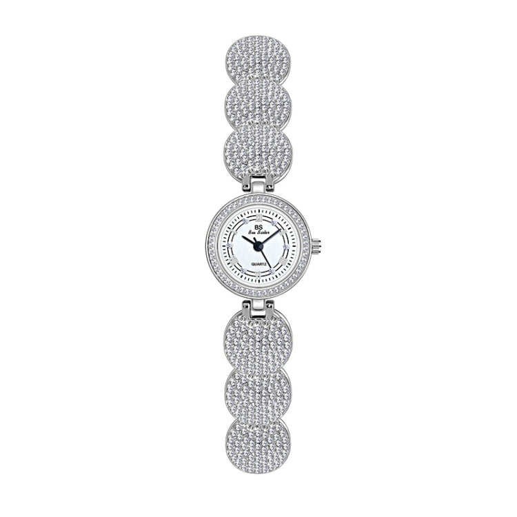 BS Bee Sister  FA1606 Diamond Inlaid Ladies Watch Jewelry Chain Watch(Silver) - Alloy Watches by BS Bee Sister | Online Shopping UK | buy2fix