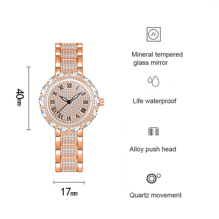 BS Bee Sister  FA1499 Ladies Diamond Watch Jewelry Chain Watch(Silver) - Alloy Watches by BS Bee Sister | Online Shopping UK | buy2fix