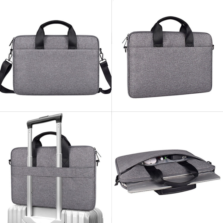 ST09 Portable Single-shoulder Laptop Bag, Size: 15.6 inches(Gray with Shoulder Strap) - 15.6 - 17 inch by buy2fix | Online Shopping UK | buy2fix