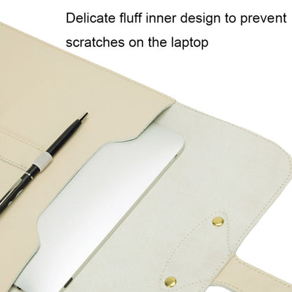 S177 3 In 1 Leather Waterproof Laptop Liner Bags, Size: 13 inches(Light Grey) - 13.3 inch by buy2fix | Online Shopping UK | buy2fix