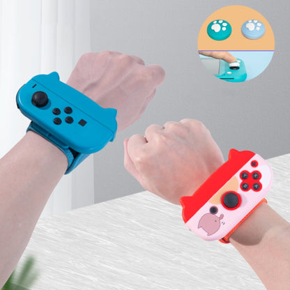 Dancing Wrist Bracelet Game Handle Strap For Switch JOY-CON(Pink Blue Long and Short) - Gamepads by buy2fix | Online Shopping UK | buy2fix