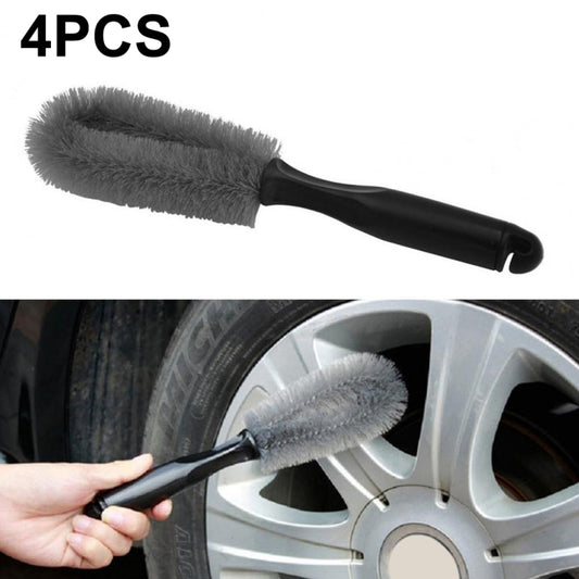 4 PCS Car Wheel Brush Car Washing Supplies(Grey) - In Car by buy2fix | Online Shopping UK | buy2fix