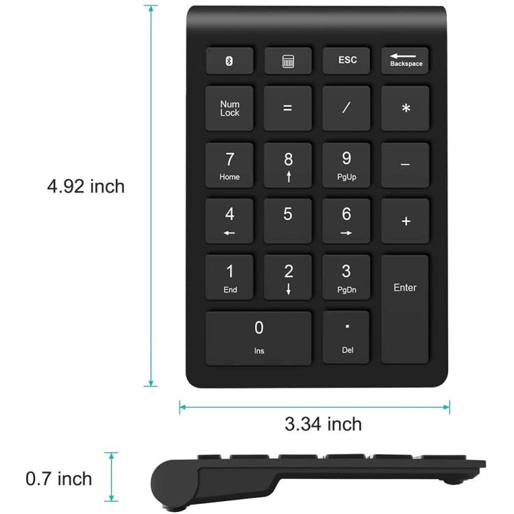 BT304 22 Keys Laptop Mini Wireless Keyboard, Spec: 2.4G (Gold) - Wireless Keyboard by buy2fix | Online Shopping UK | buy2fix