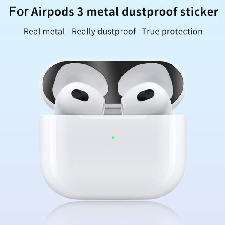 2 PCS Headphone Inner Cover Sticker Dustproof Protective Film For Airpods 3(Blue) - Protective Sticker by buy2fix | Online Shopping UK | buy2fix