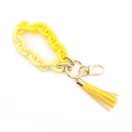 Keychain Ladies Acrylic Bracelet Jewelry(Yellow) - In Car by buy2fix | Online Shopping UK | buy2fix