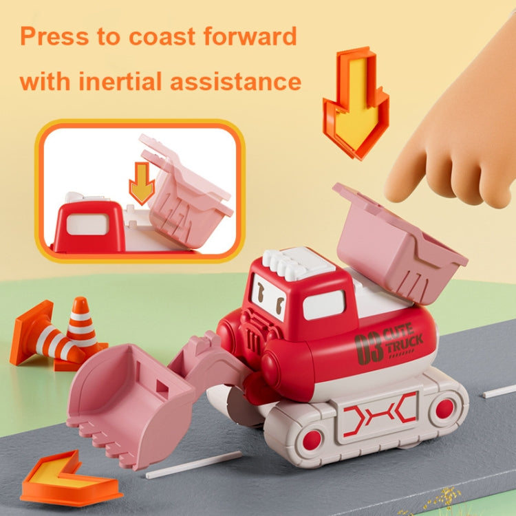 3 PCS 7799 Pressing Inertia Forward Cartoon Children Toy Car(Yellow) - Model Toys by buy2fix | Online Shopping UK | buy2fix