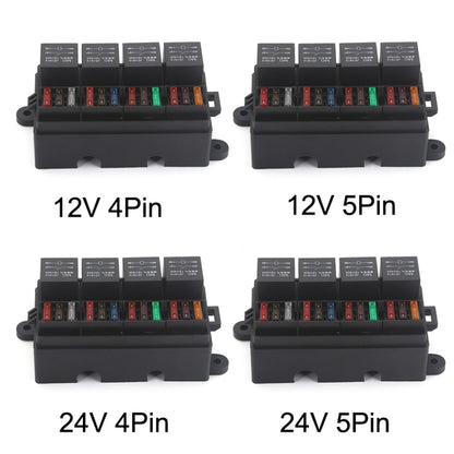 TF008-10 24V 4Pin Relay Car RV Radiography Sound Modified Electromagnetic Insurance Box - In Car by buy2fix | Online Shopping UK | buy2fix