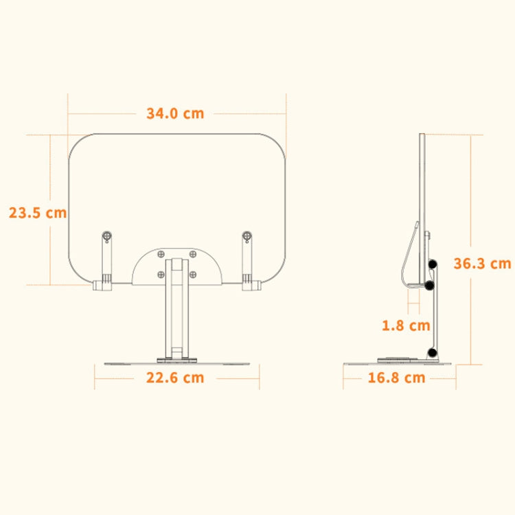 R04 Reading Bookshelf Desktop 360-degree Rotation Multi-function Liftable Tablet Bracket - Computer & Networking by buy2fix | Online Shopping UK | buy2fix