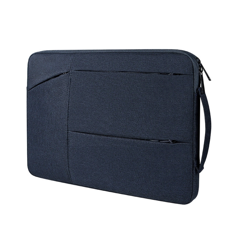 ST02 Large-capacity Waterproof Shock-absorbing Laptop Handbag, Size: 14.1-15.4 inches(Navy Blue) - 14.1 inch by buy2fix | Online Shopping UK | buy2fix