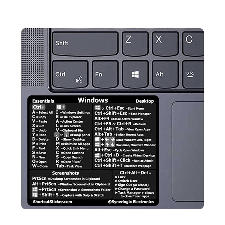 5 PCS PC Reference Keyboard Shortcut Sticker Adhesive for PC Laptop Desktop(Keys) - Silicone / Sticker by buy2fix | Online Shopping UK | buy2fix