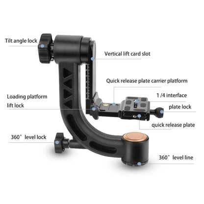 QingZhuangShiDai Q35 SLR Camera Telephoto Lens Bird Watching Tripod Head(Gold) - Tripod Heads by QingZhuangShiDai | Online Shopping UK | buy2fix