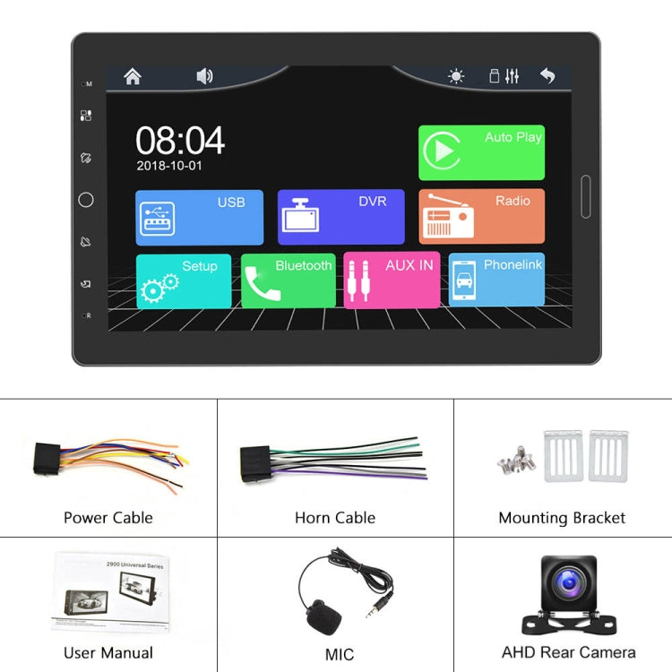 1310C 10.1 inch Car Full Screen Touch HD MP5 Wired Carplay Player, Style: Standard+AHD Camera - In Car by buy2fix | Online Shopping UK | buy2fix