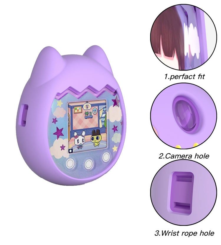 For Tamagotchi pix Silicone Cartoon Electronic Pet Protective Case(Purple) - Toys & Hobbies by buy2fix | Online Shopping UK | buy2fix