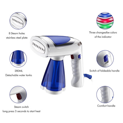 1600W  Handheld Folding Iron Mini Steam Iron, Color: Blue 3 Gear(US Plug) - Home & Garden by buy2fix | Online Shopping UK | buy2fix