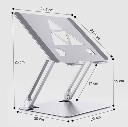 Aluminum Laptop Tablet Stand Foldable Elevated Cooling Rack,Style: Fan Blade Silver - Computer & Networking by buy2fix | Online Shopping UK | buy2fix