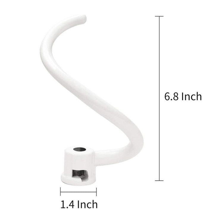 For KitchenAid 6QT Stand Lifting Mixer Bowl Spiral Coating Metal Dough Hook(White) - Home & Garden by buy2fix | Online Shopping UK | buy2fix