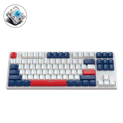 ZIYOU LANG K87 87-Keys Hot-Swappable Wired Mechanical Keyboard, Cable Length: 1.5m, Style: Green Shaft (Blue Ice Blue Light) - Wired Keyboard by ZIYOU LANG | Online Shopping UK | buy2fix