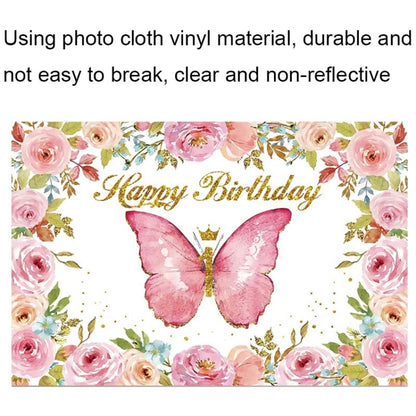 1.5m x 1m Butterfly Pattern Photography Backdrop Birthday Party Decoration Background Cloth(MDN11756) - Camera Accessories by buy2fix | Online Shopping UK | buy2fix