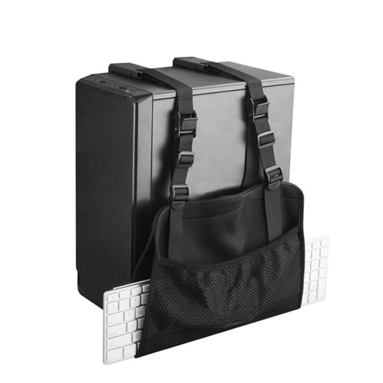 Computer Desktop Host Metal Suspension Frame Adjustable Storage, Style: Storage Bag - Host Bracket by buy2fix | Online Shopping UK | buy2fix