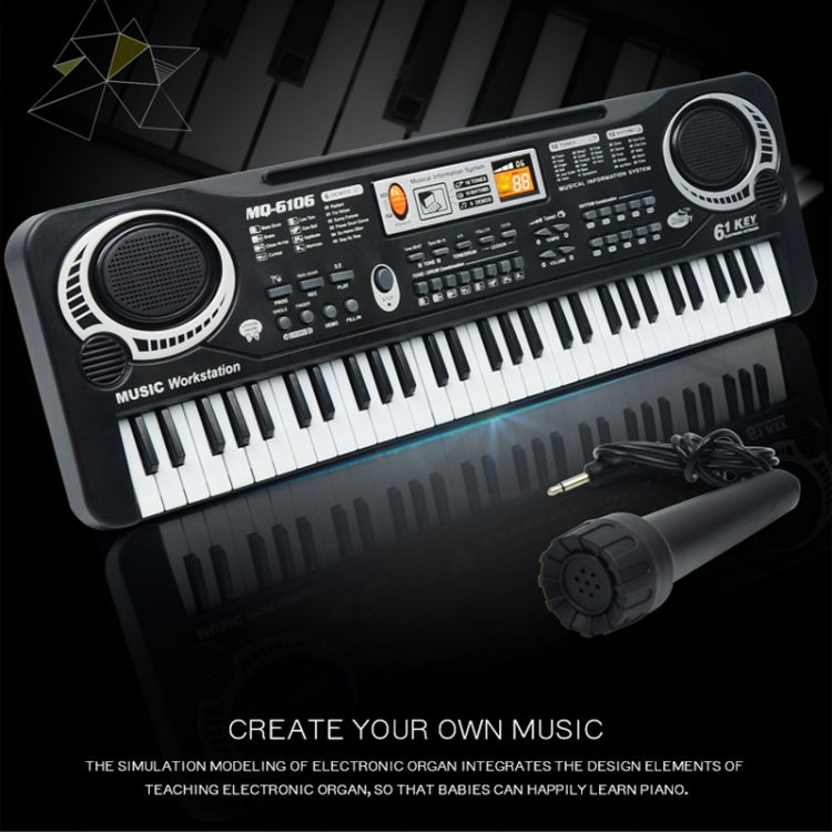 MQ6106 61-Keys Multifunctional Electronic Organ Children Toy with Microphone, Spec: Battery Version - Keyboard Instruments by buy2fix | Online Shopping UK | buy2fix