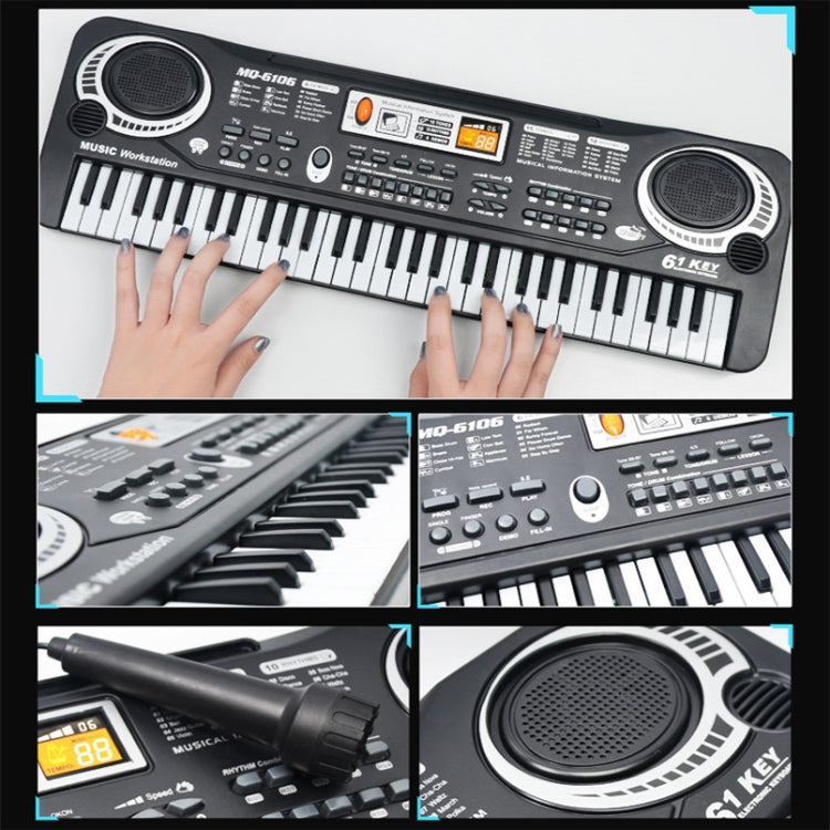 MQ6106 61-Keys Multifunctional Electronic Organ Children Toy with Microphone, Spec: US Plug - Keyboard Instruments by buy2fix | Online Shopping UK | buy2fix