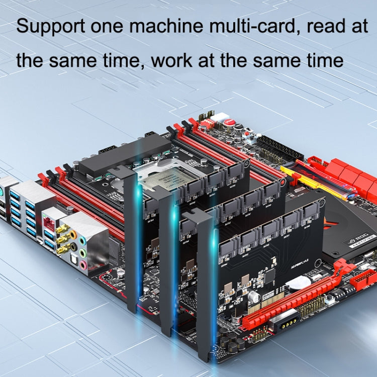 PCI-E1 To 4 SATA3.0 Rotary Card Computer Desktop Solid State Hard Disk - Add-on Cards by buy2fix | Online Shopping UK | buy2fix