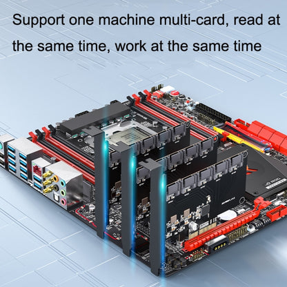 PCI-E1 To 4 SATA3.0 Rotary Card Computer Desktop Solid State Hard Disk - Add-on Cards by buy2fix | Online Shopping UK | buy2fix