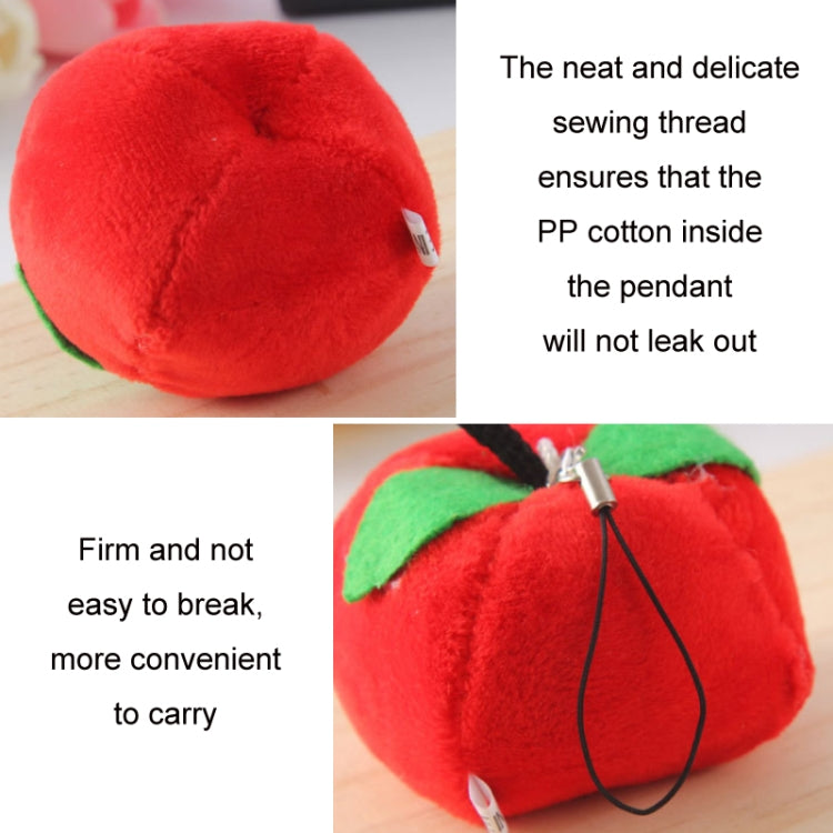 5pcs Cute Fruit And Vegetable Plush Bag Pendant Key Chain, Size: 10cm(Pineapple) - Key Rings by buy2fix | Online Shopping UK | buy2fix